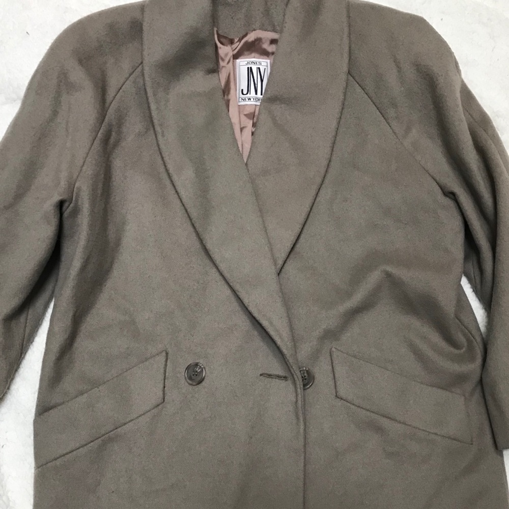 JONES NEW YORK 100% Wool Coat Jacket Peacoat L